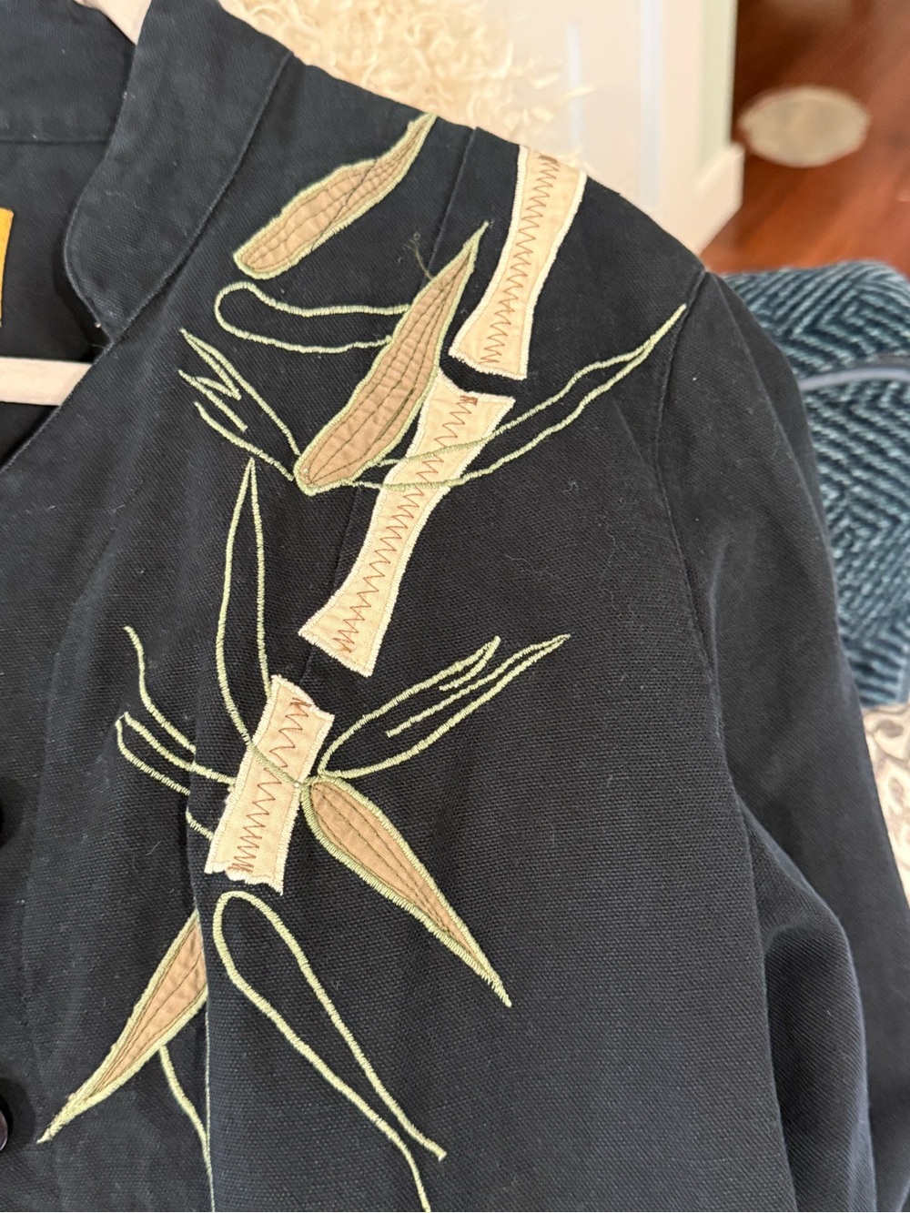 Ruby Rd. Black Embroidered Bamboo Jacket - Picture 5 of 5